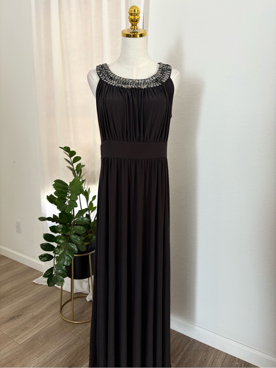 Haani Dresses & Skirts - Haani Black Maxi Dress with Beaded Neckline